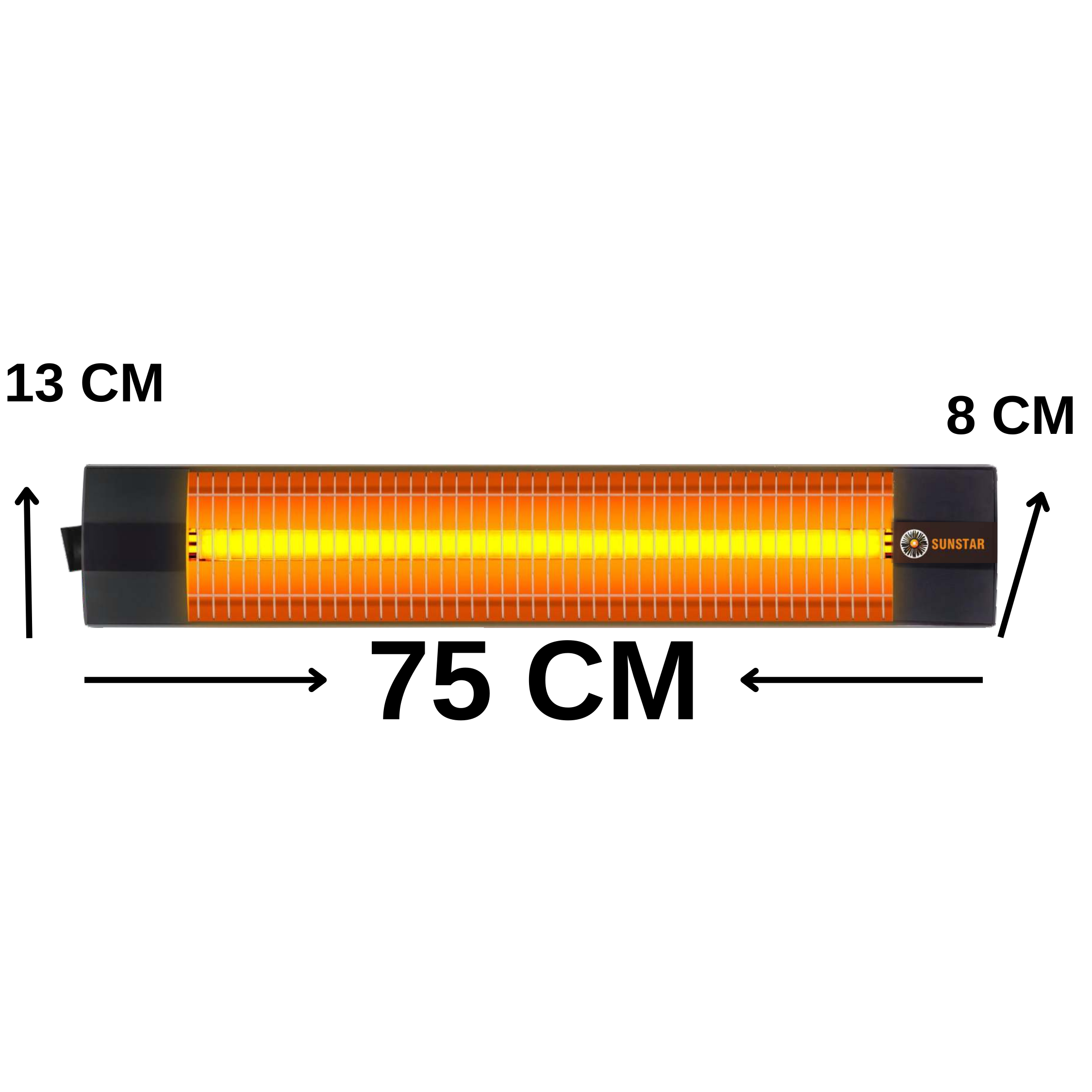 SUNSTAR TERMOSTATLI INFRARED İÇ MEKAN ISITICI ELEKTİRİKLİ SOBA 2500W