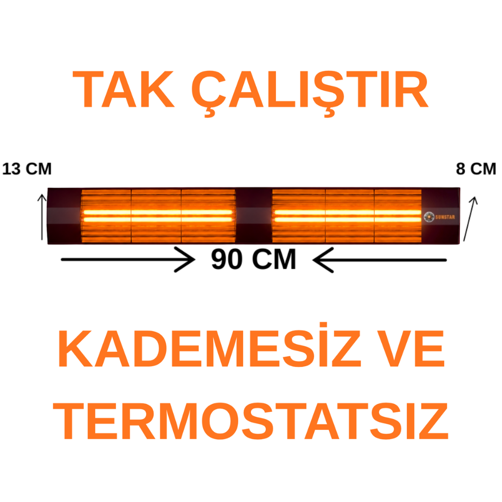 Sunstar Halojen Elektrikli Soba İnfrared Isıtıcı 3600W