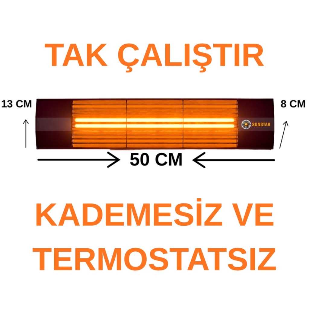 Sunstar İç Mekan Halojen Soba İnfrared Isıtıcı 1800W